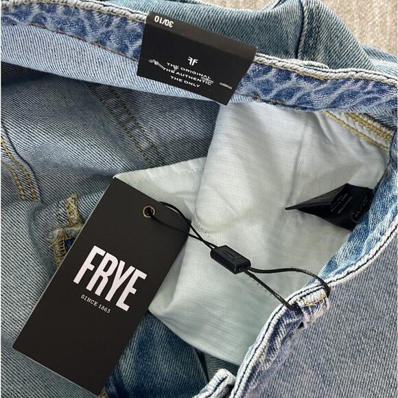 FRYE Front-Slit Seamed Denim Midi Skirt Size 30/10 NWT - Picture 9 of 9